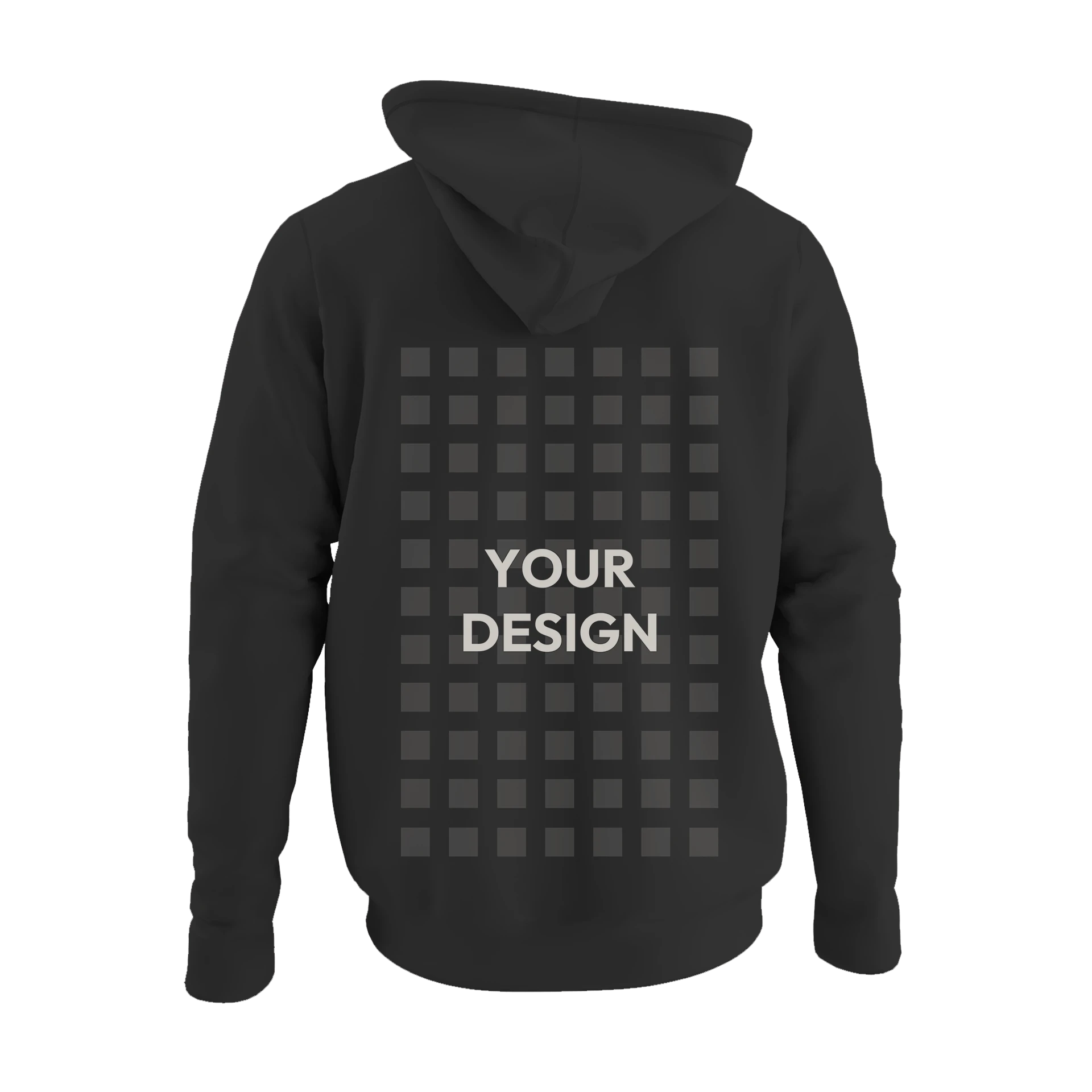 Hoodie Men Black Back Design