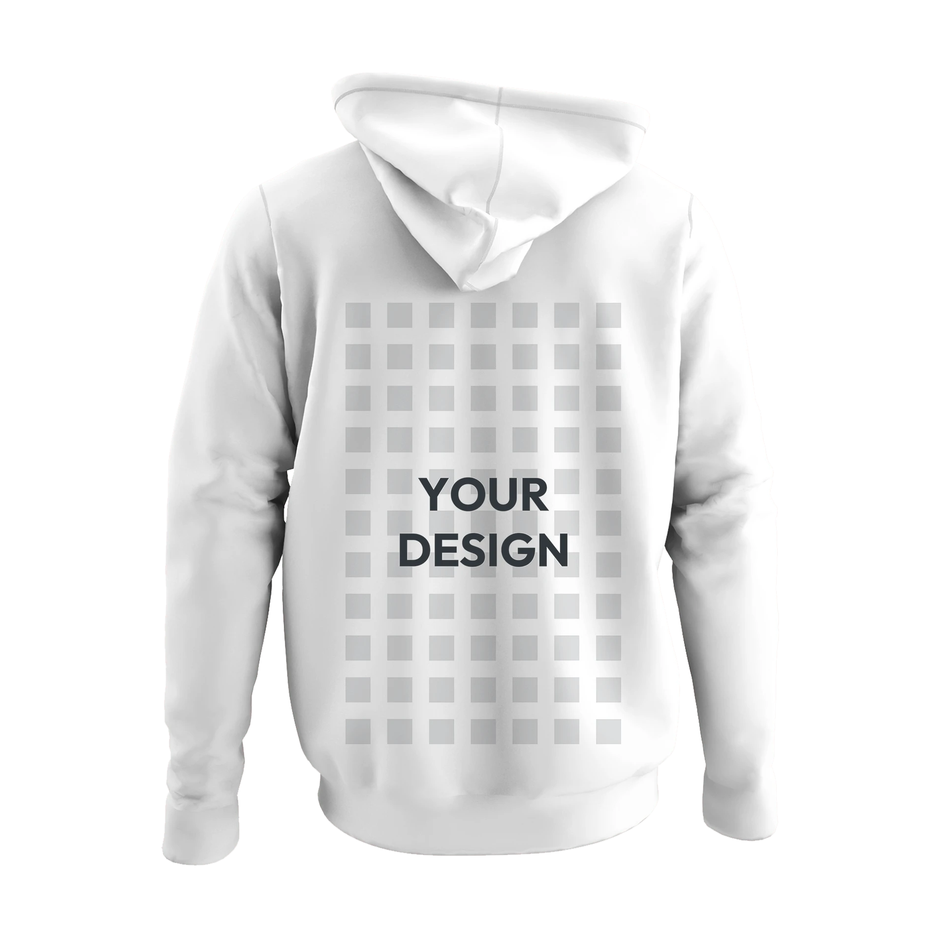 Hoodie Men White Back Design