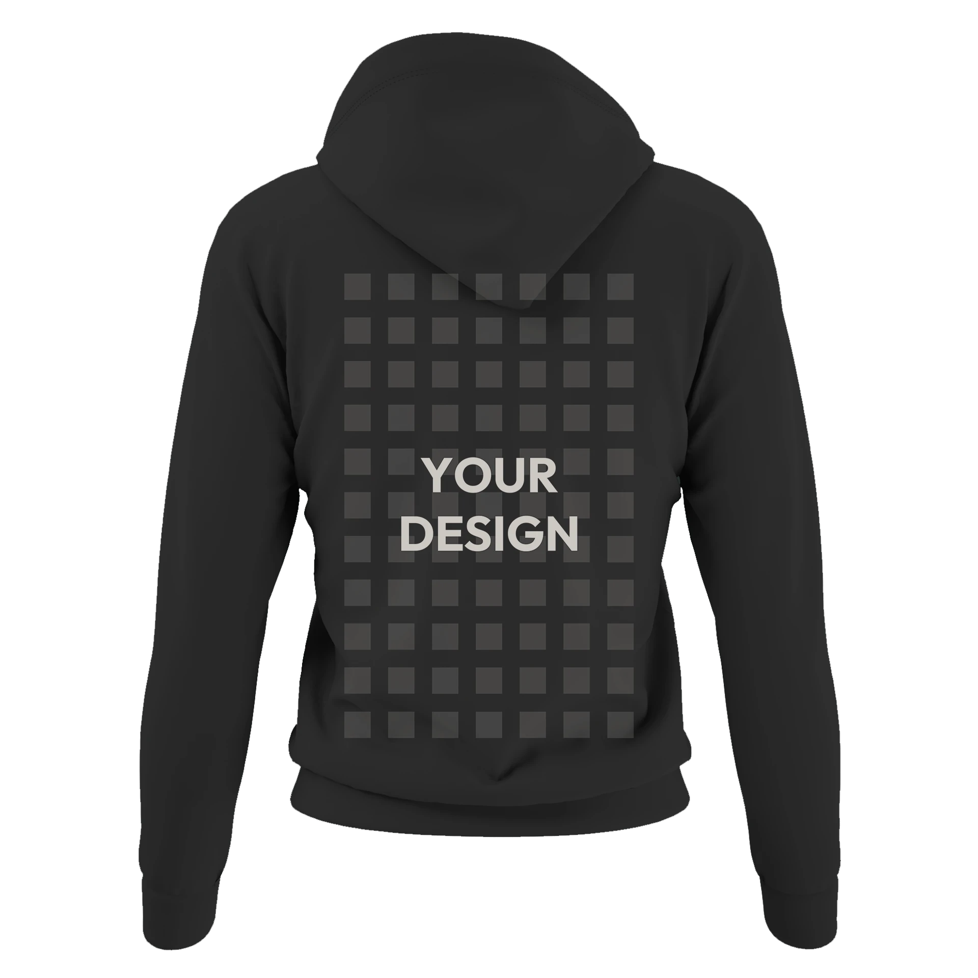 Hoodie Women Black Back Design